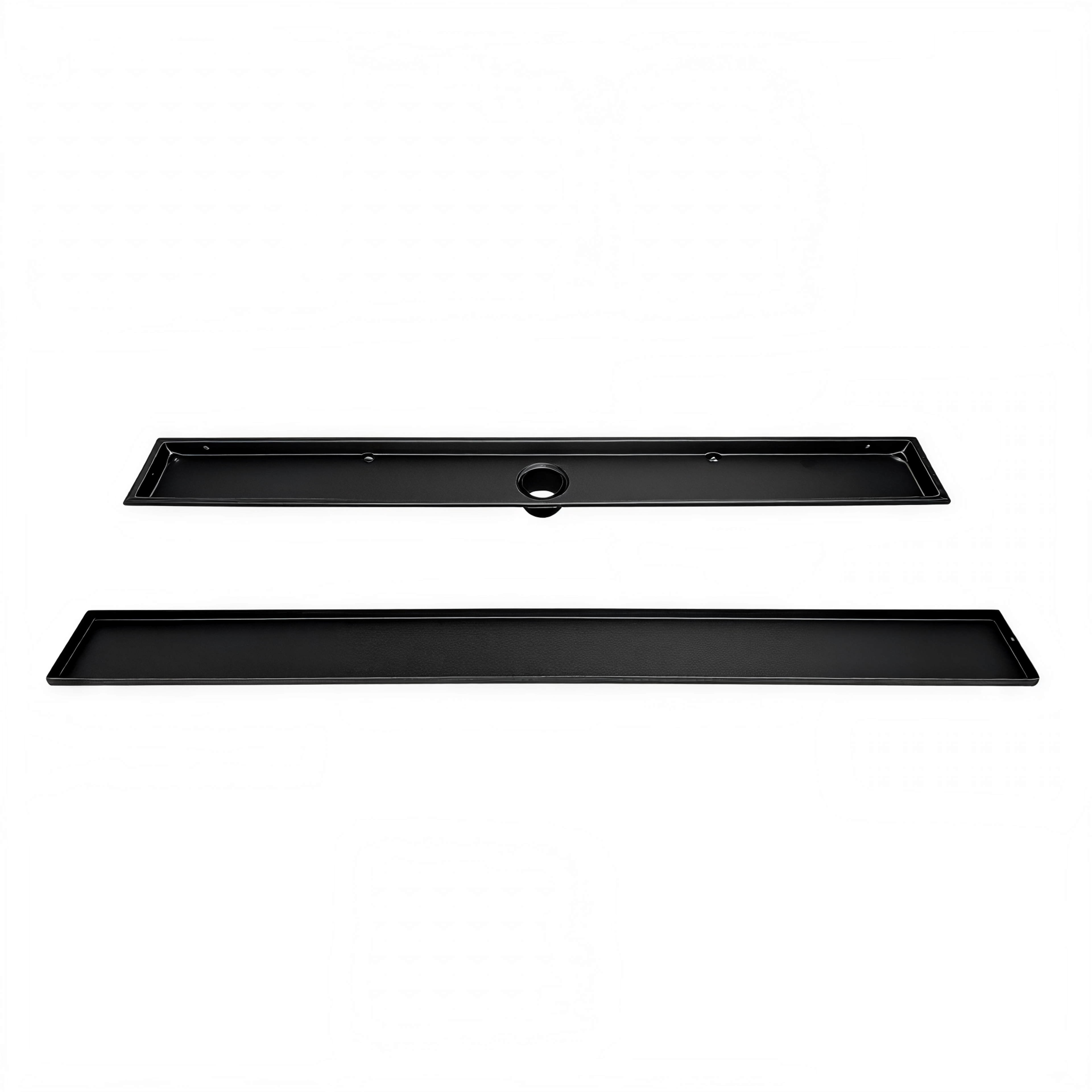 Rejilla Sifón Piso Invisible 80cmx10cm Acero 304 Negra