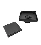 Rejilla Piso Invisible 10cm x 10cm Negro Mate - Aqua center 