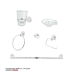 Set Accesorios Baño 6 Piezas Lunn - Aqua center 