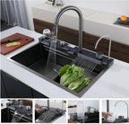Lavaplatos Doble Negro Acero Inoxidable Premium 75x45 cm