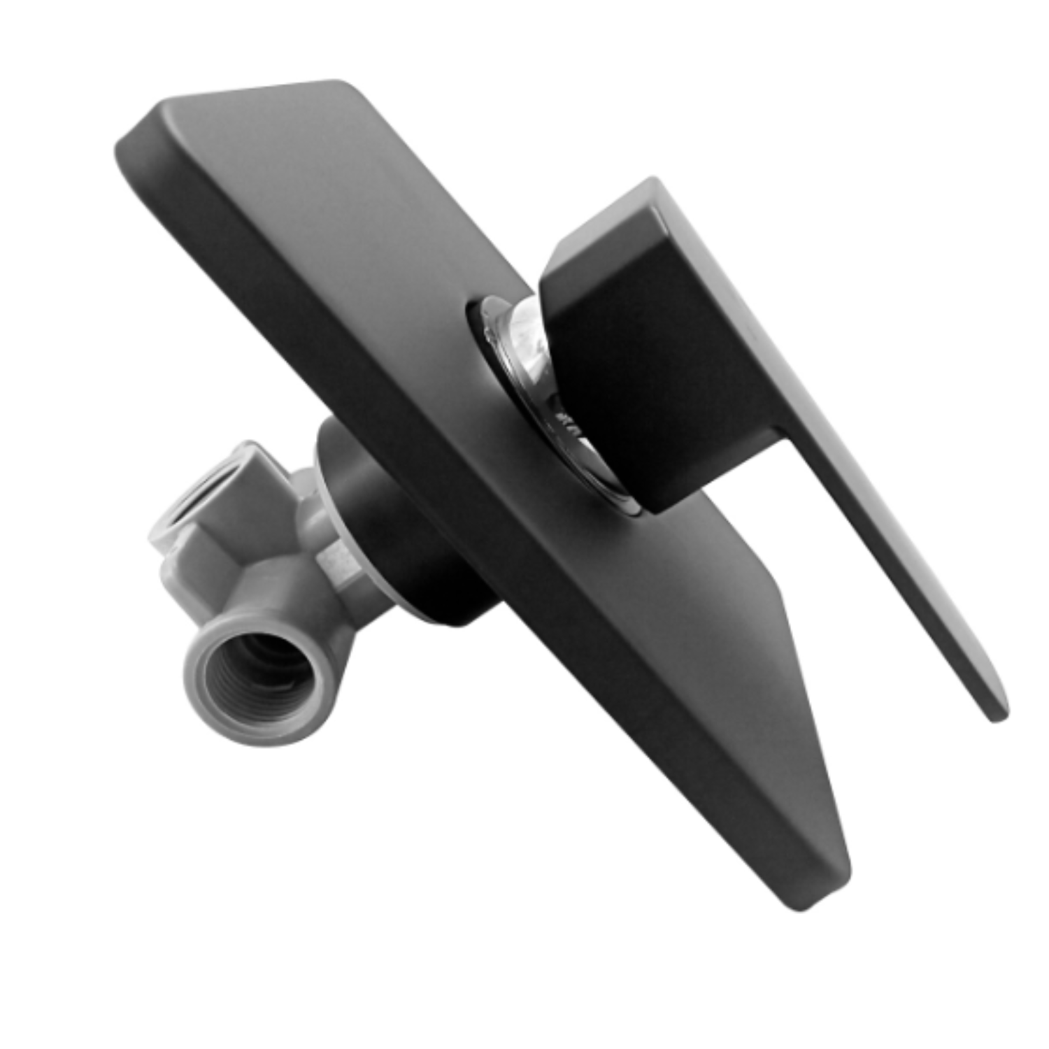 Monomando Mezclador Ducha Rectangular Negro Premium