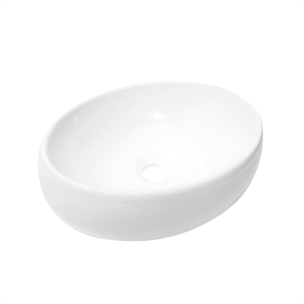 Lavamanos Sobreponer Ovalado Blanco 42x13,5