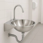 Lavamanos Plataforma Acero Inoxidable 30x32 cm Pared - Aqua center 