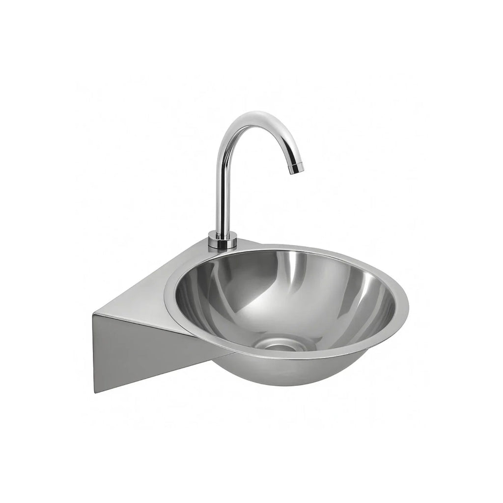 Lavamanos Plataforma Acero Inoxidable 24x26cm Pared - Aqua center 