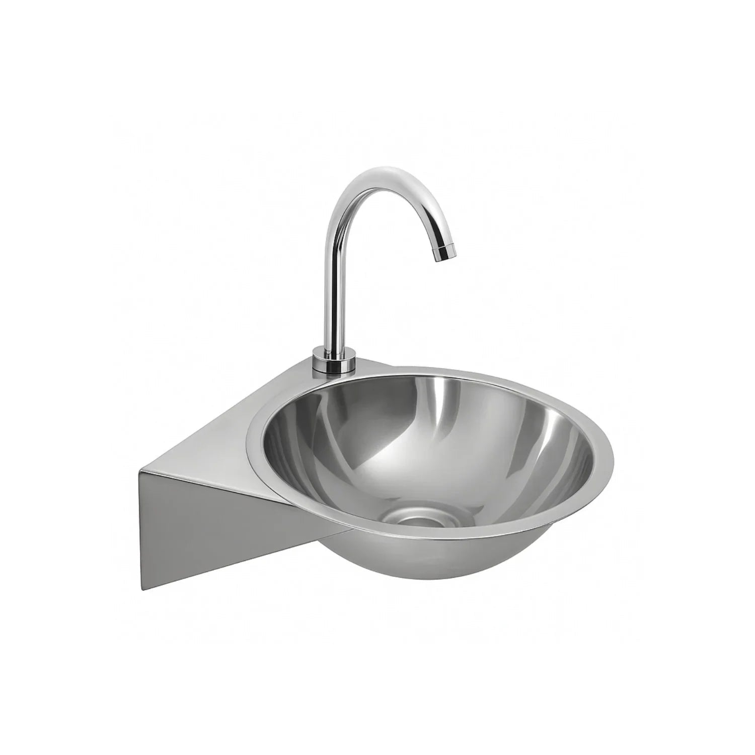 Lavamanos Plataforma Acero Inoxidable 24x26cm Pared - Aqua center 
