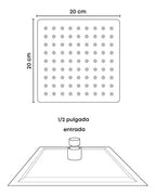 Kit Ducha + Brazo Ducha + Monomando Mezclador 20x20