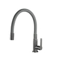Grifo Monomando para Cocina Flexible en Silicona Gris y Cuerpo Metálico - Aqua center 