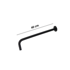 Brazo para Ducha Redondo 40 cm – Acero Inoxidable con Acabado Negro Mate - Aqua center 