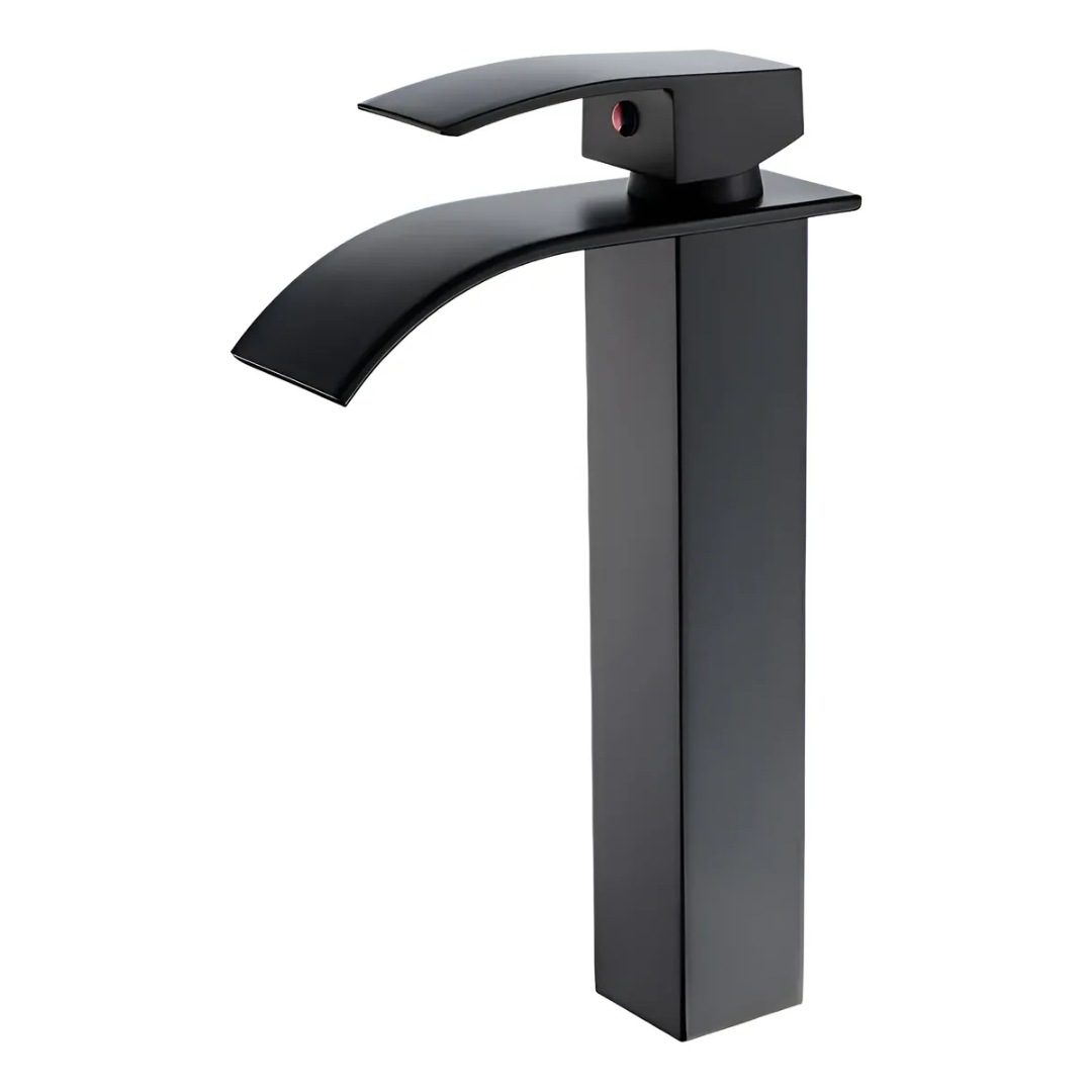 Grifería Cascada Negro Mate: Sofisticación Monocromática para Proyectos de Diseño
