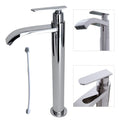 Grifo Llave Alta Tipo Cascada Cromada Agua Fría para Lavamanos - Aqua center 
