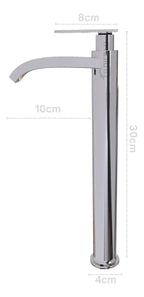 Grifo Llave Alta Tipo Cascada Cromada Agua Fría para Lavamanos - Aqua center 