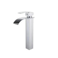Grifo lavamanos monocontrol cascada alto acero 304 - Aqua center 