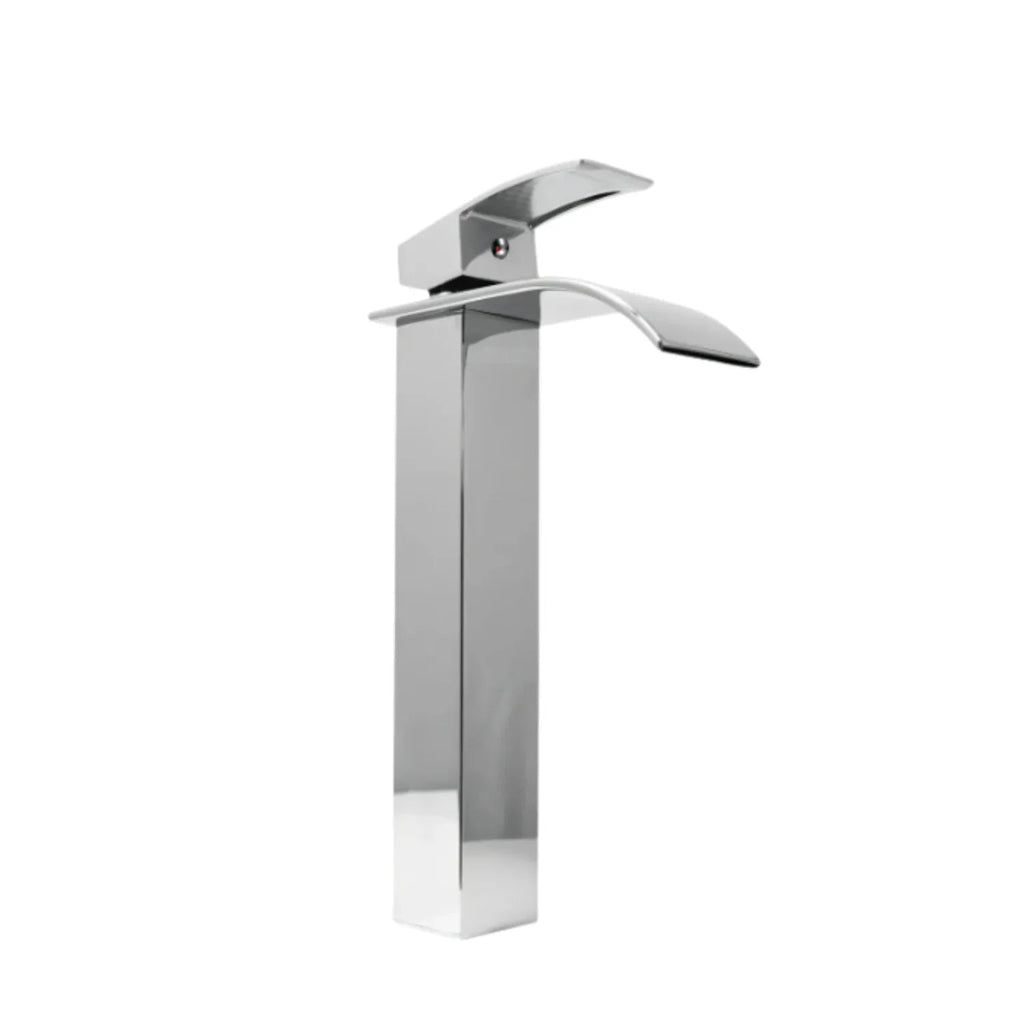 Grifo lavamanos monocontrol cascada alto acero 304 - Aqua center 